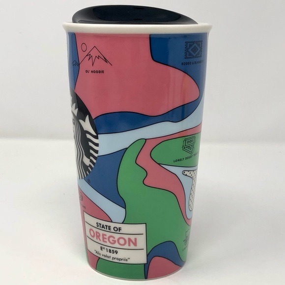Starbucks State of Oregon Ceramic 12oz Double Walled Travel Tumbler Portland - Picture 2 of 12